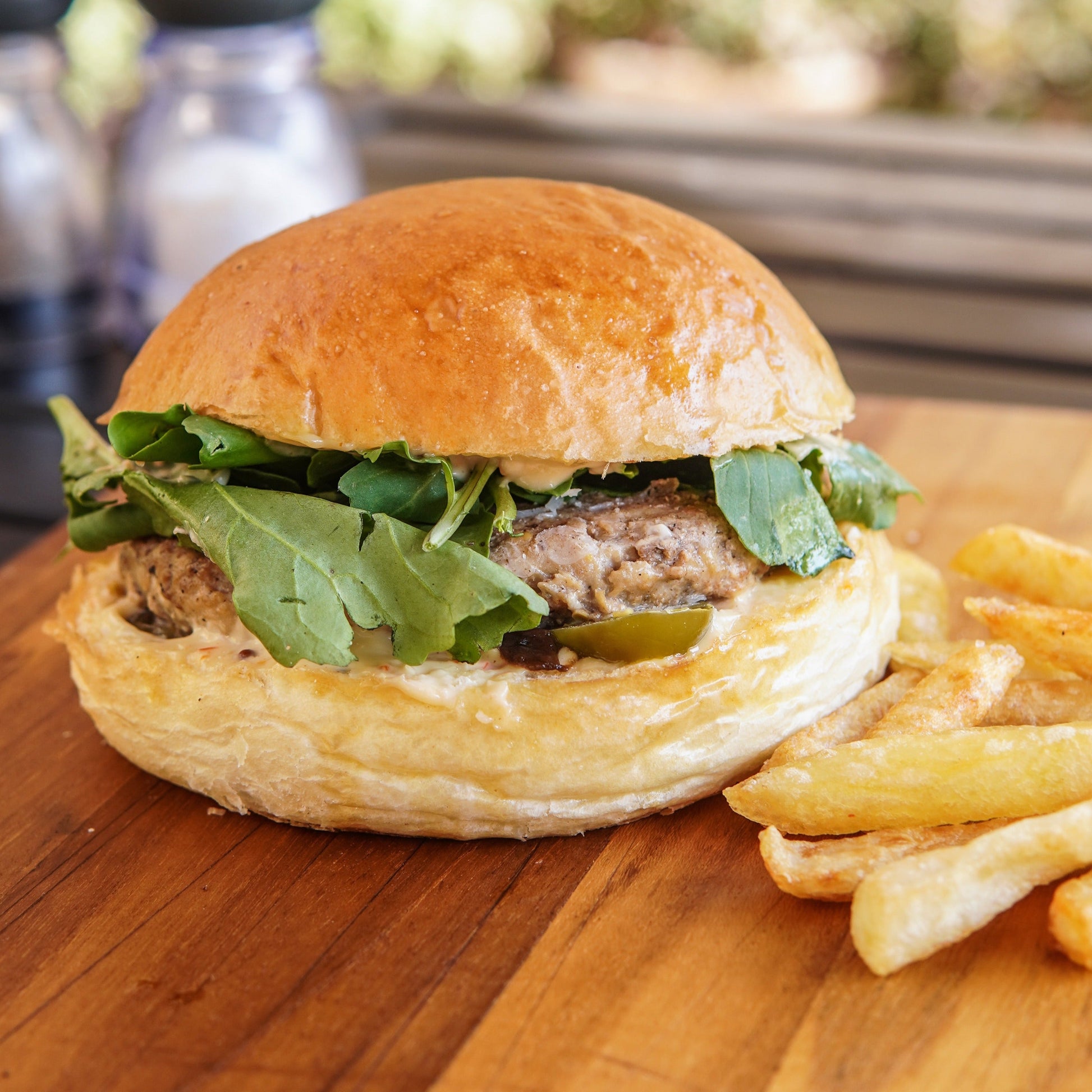 KJ Burger with Fries